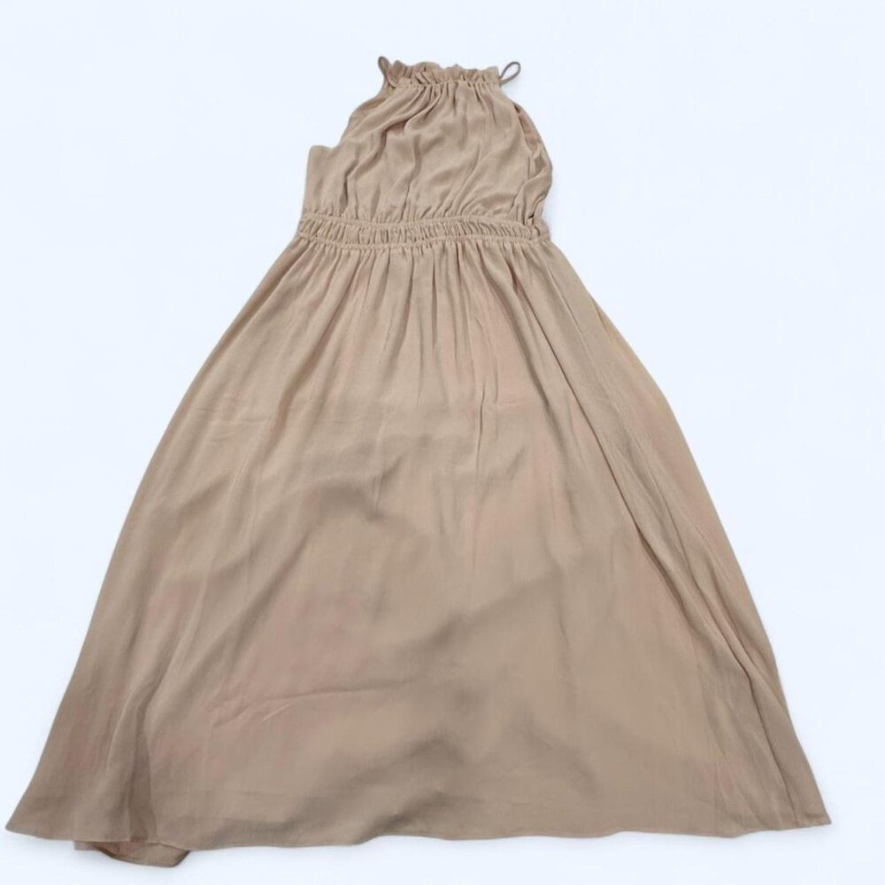 H&M Womens Maxi Halter Dress in Peach Creamy Color Size M